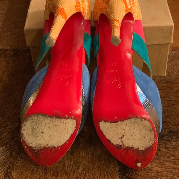 Christian Louboutin Pitou 160Mm Python Multicolor - Picture 5 of 5